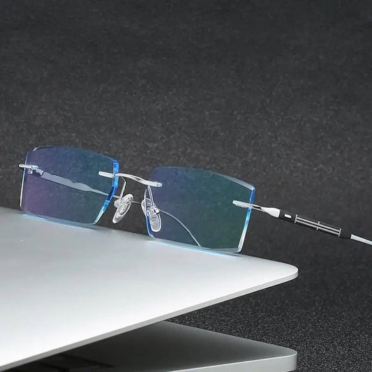 Unisex Rimless Titanium Prescription Glasses 9183 — view 1 | Rx Spectacle