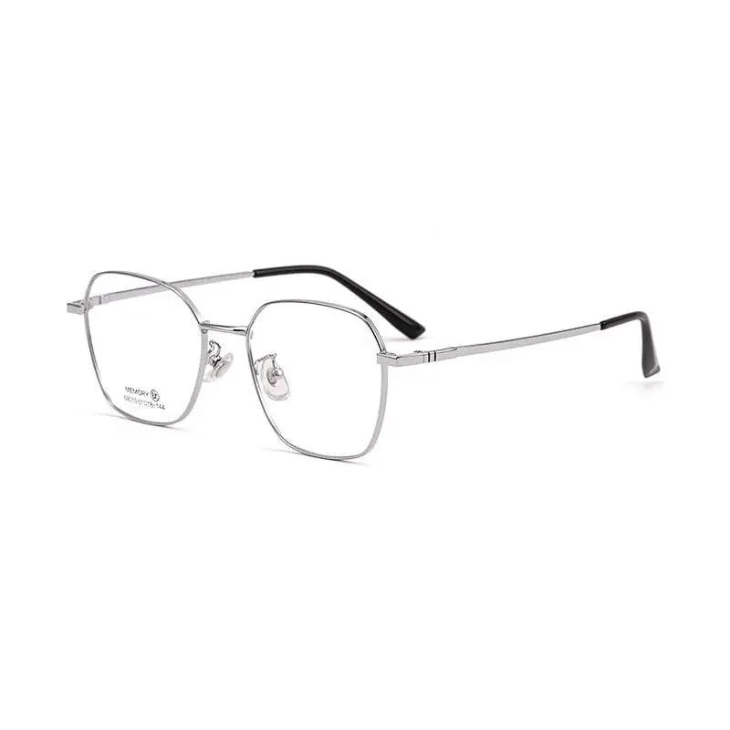 Unisex Polygon Full Rim Alloy Prescription Glasses 68013 — view 9 | Rx Spectacle