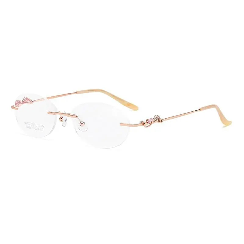 Women's Rimless Alloy Prescription Glasses 52052 — view 9 | Rx Spectacle