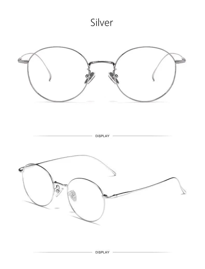 Unisex Round Full Rim Titanium Prescription Glasses 3216 — view 12 | Rx Spectacle