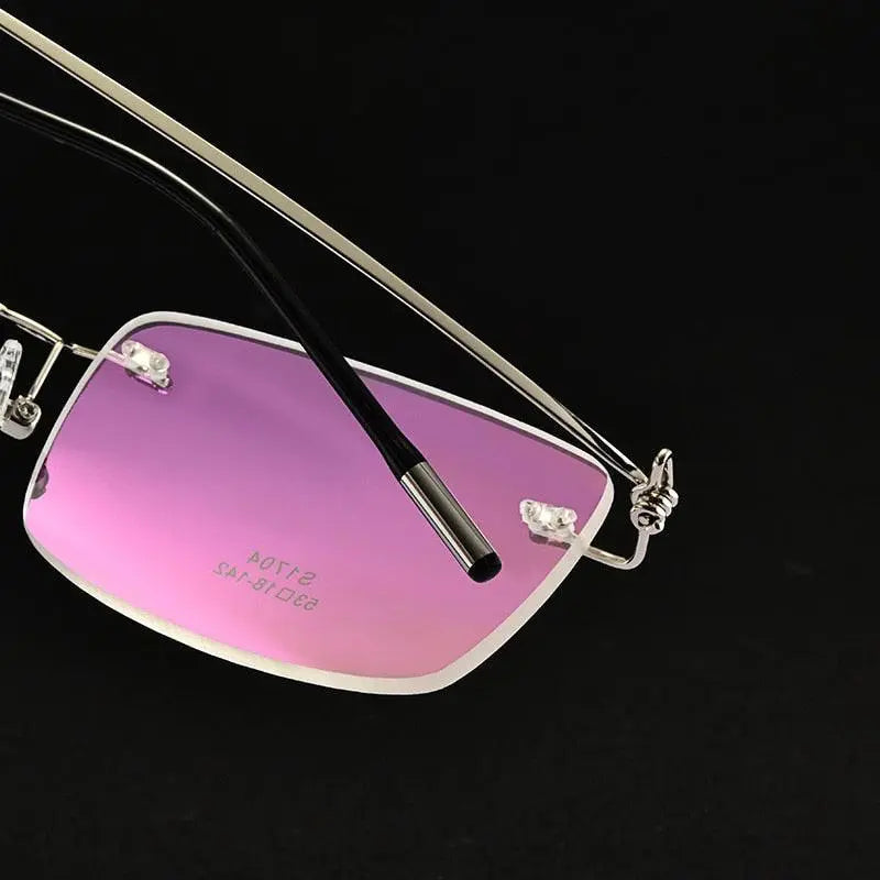 Men's Rimless Alloy Screwless Prescription Glasses S1704 — view 2 | Rx Spectacle