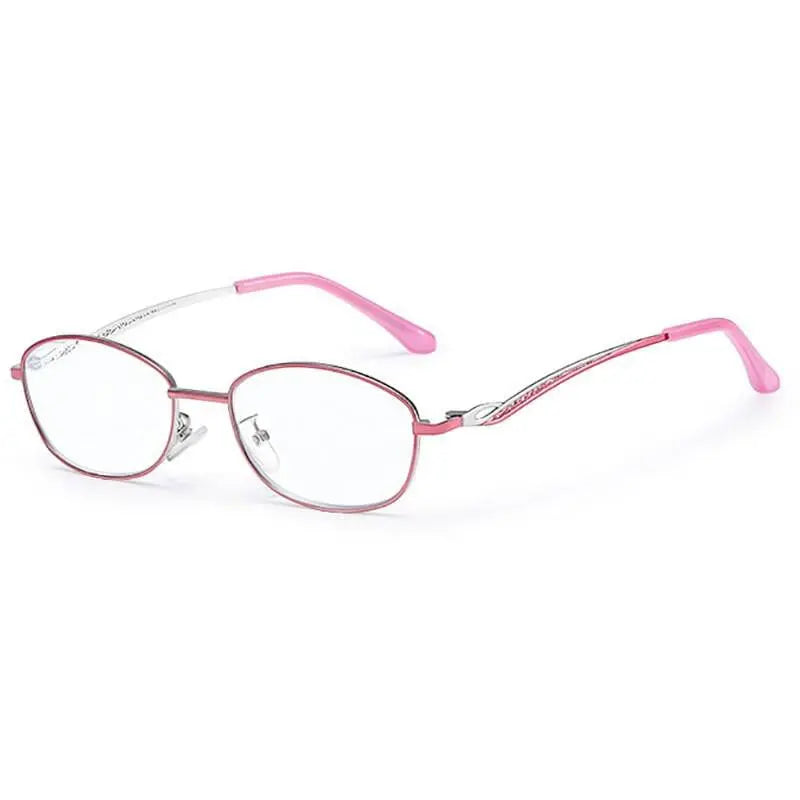 Women's Rectangular Full Rim Alloy Reading Glasses 9002 — view 6 | Rx Spectacle