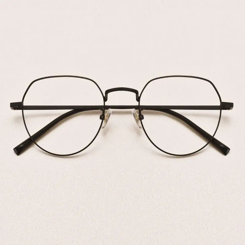 Unisex Round Full Rim Titanium Prescription Glasses 1901 — view 10 | Rx Spectacle
