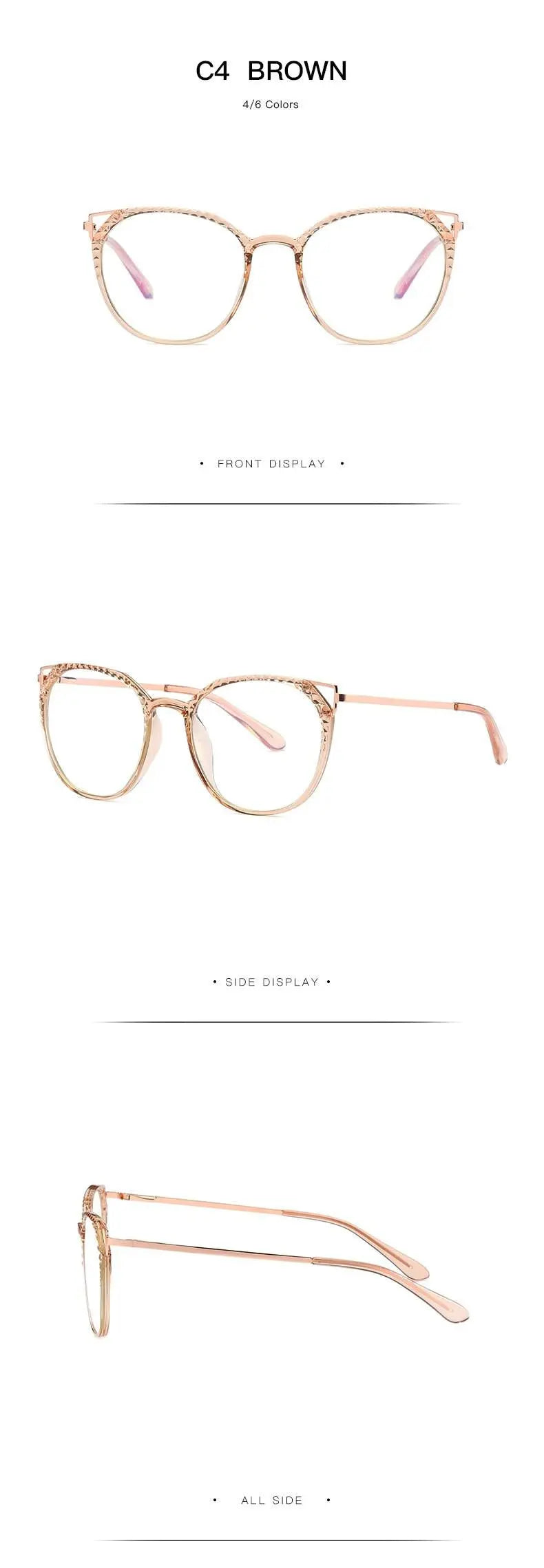 Women's Round Full Rim TR90 Prescription Glasses 2054 — view 20 | Rx Spectacle