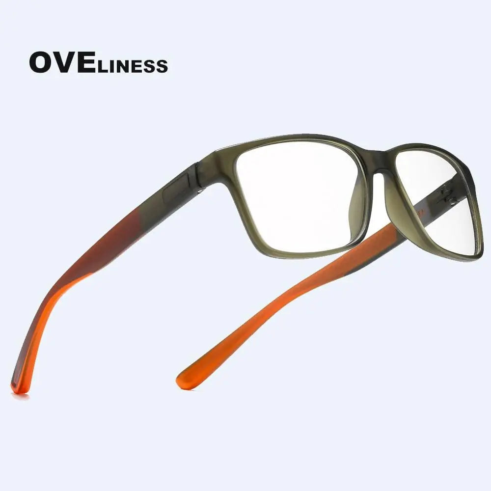 Unisex Square Full Rim Titanium Prescription Glasses 7091 — view 9 | Rx Spectacle