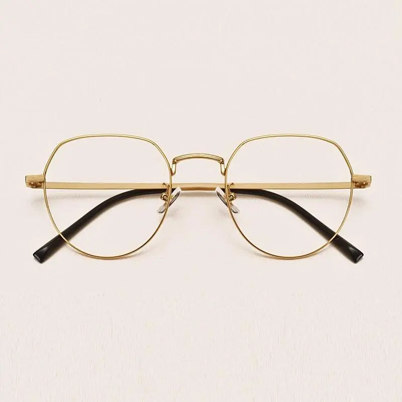 Unisex Round Full Rim Titanium Prescription Glasses 1901 — view 5 | Rx Spectacle