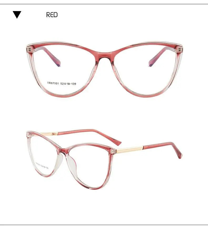 Women's Cat Eye Full Rim TR90 Prescription Glasses TR7001 — view 19 | Rx Spectacle