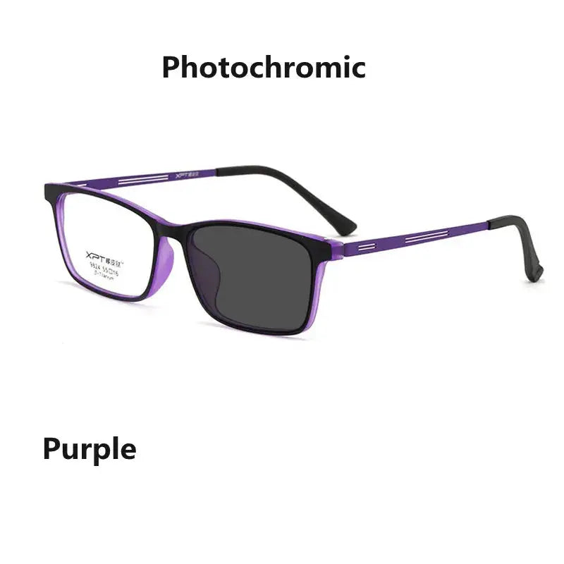 Unisex Square Full Rim Titanium Reading Glasses 9824 — view 12 | Rx Spectacle