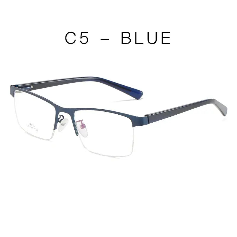 Women's Square Semi-Rimless Alloy Prescription Glasses 980104 — view 7 | Rx Spectacle