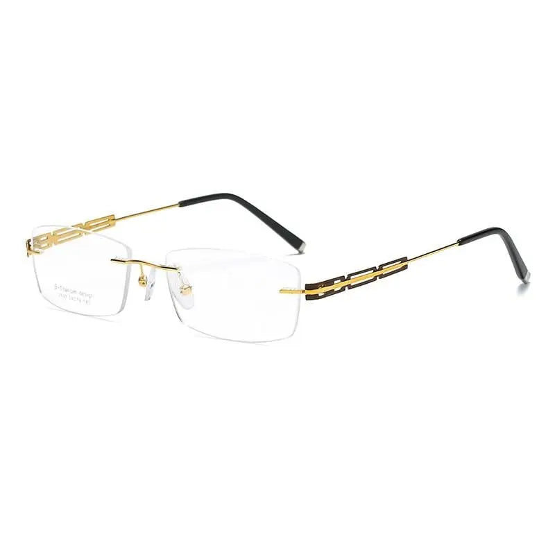 Unisex Rimless Titanium Prescription Glasses 2937 — view 8 | Rx Spectacle