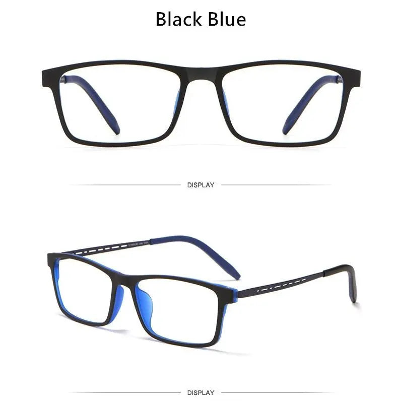 Men's Square Full Rim Titanium Prescription Glasses 8822t — view 12 | Rx Spectacle