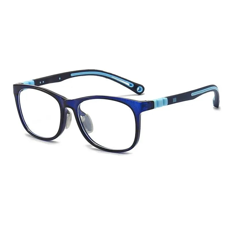 Unisex Square Full Rim Titanium Prescription Glasses Trd105 — view 3 | Rx Spectacle