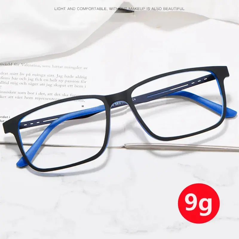 Unisex Square Full Rim Titanium Reading Glasses F3003 — view 1 | Rx Spectacle