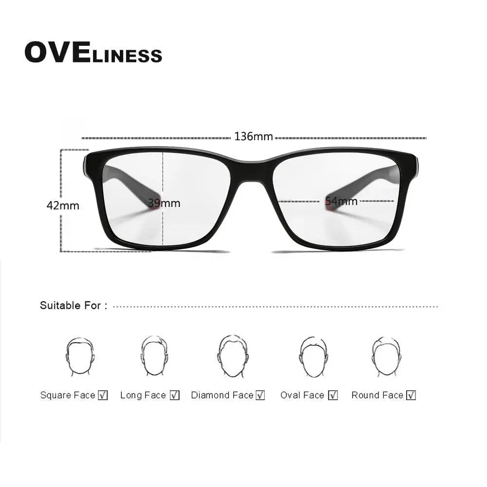 Unisex Square Full Rim Titanium Prescription Glasses 7091 — view 11 | Rx Spectacle