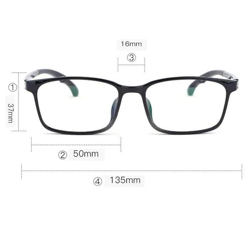 Men's Square Full Rim Acetate Prescription Glasses 5106 — view 12 | Rx Spectacle