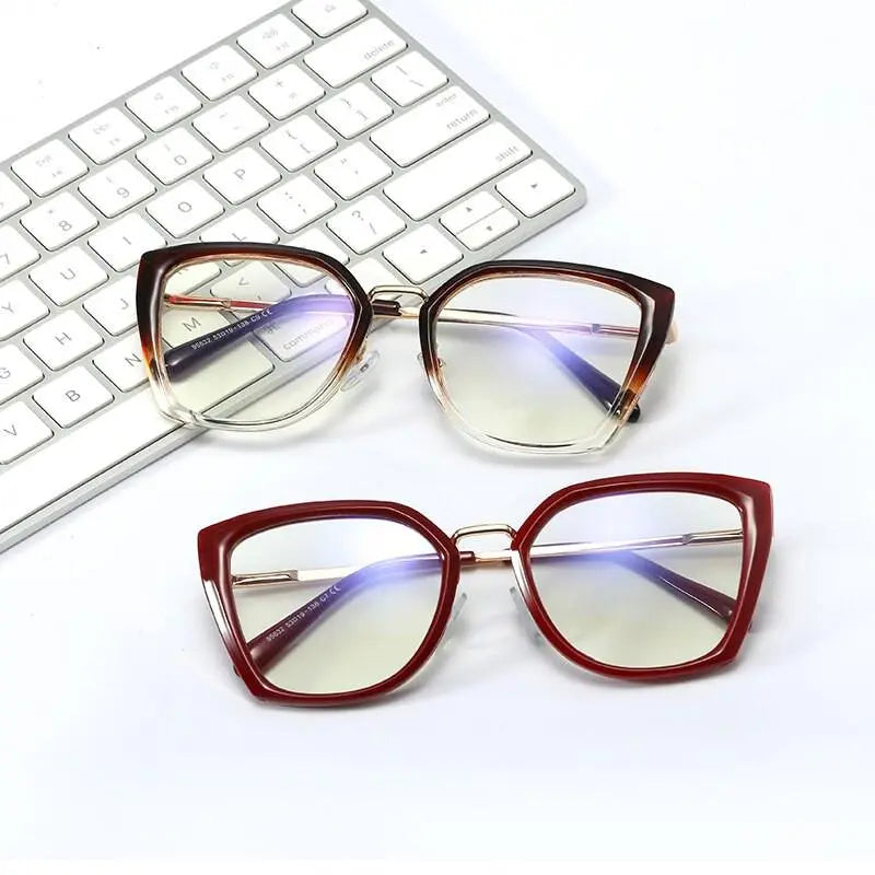 Women's Cat Eye Full Rim TR90 Prescription Glasses 95632 — view 1 | Rx Spectacle