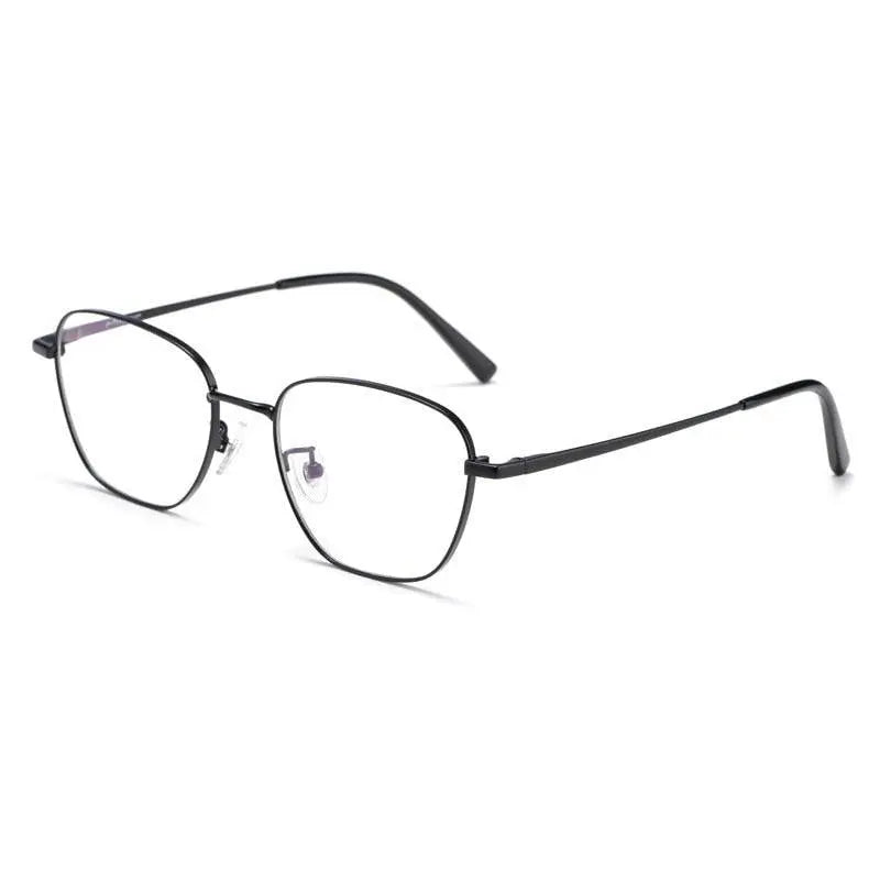 Unisex Polygon Full Rim Titanium Prescription Glasses 9026JY — view 7 | Rx Spectacle