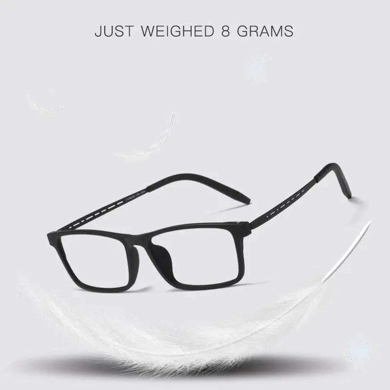 Men's Square Full Rim Titanium Prescription Glasses 8822t — view 5 | Rx Spectacle