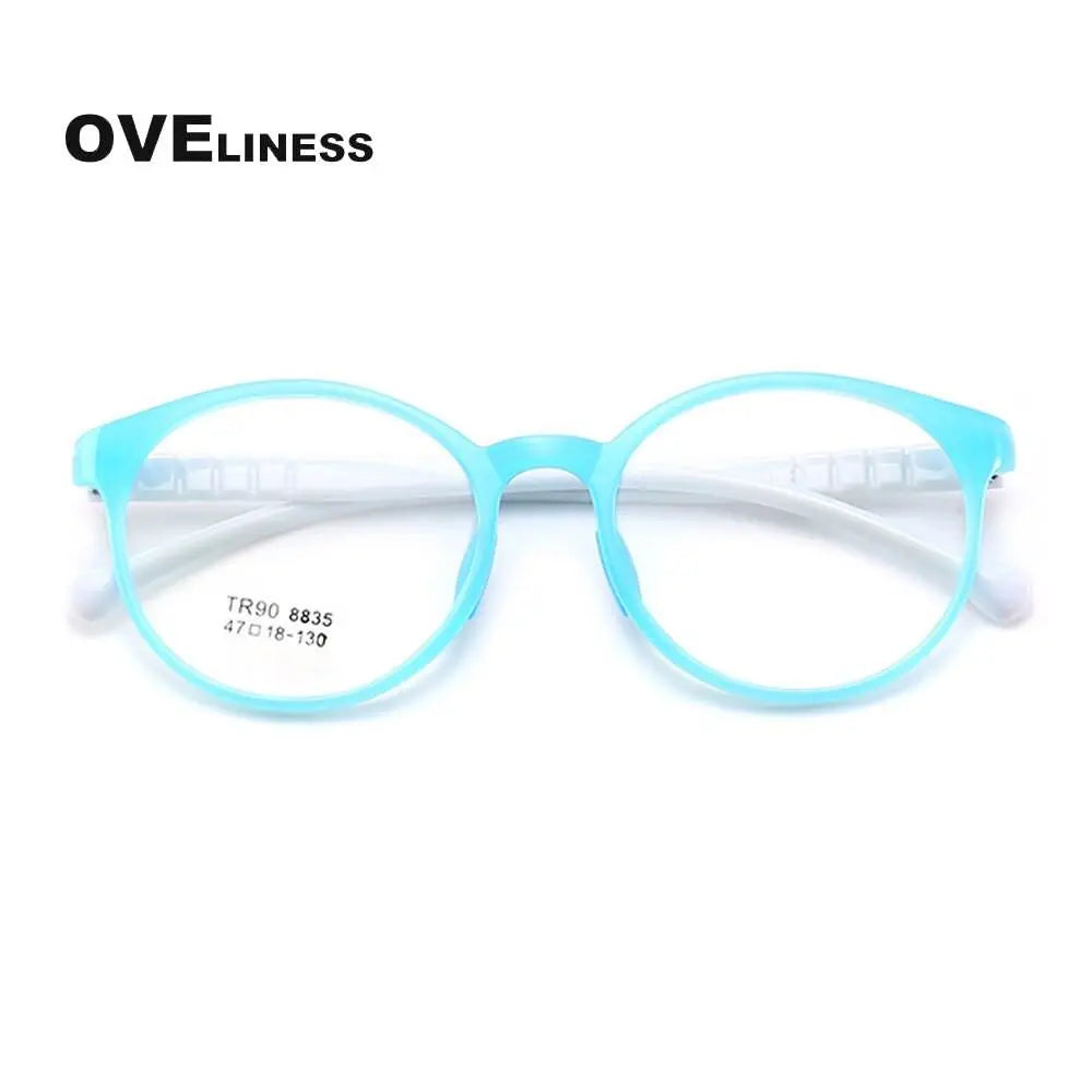 Unisex Round Full Rim Titanium Prescription Glasses 8835 — view 6 | Rx Spectacle