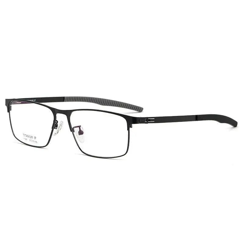 Men's Square Full Rim Titanium Prescription Glasses F1981 — view 9 | Rx Spectacle