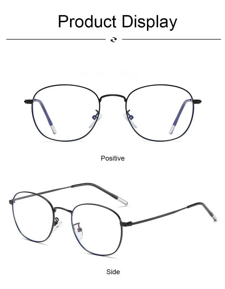Unisex Round Full Rim Alloy Prescription Glasses 33006 — view 13 | Rx Spectacle