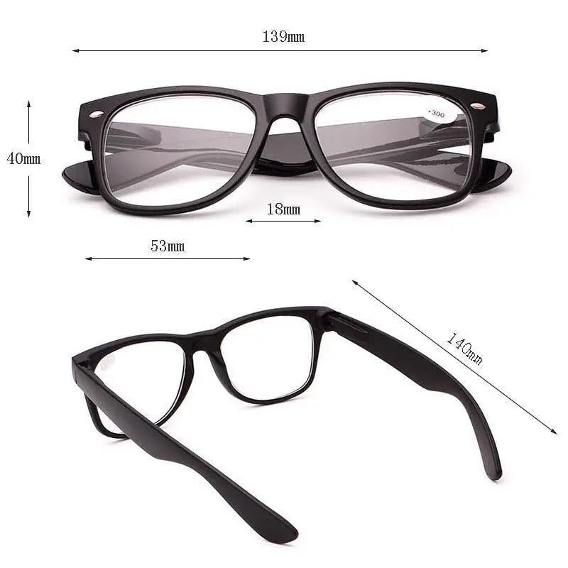 Unisex Square Full Rim Acetate Reading Glasses H9002 — view 8 | Rx Spectacle