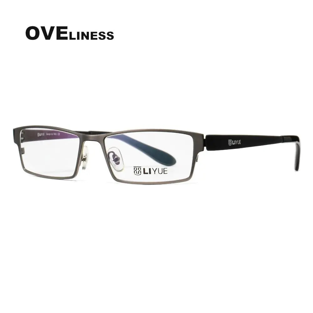 Men's Square Full Rim Alloy Prescription Glasses P9020 — view 3 | Rx Spectacle