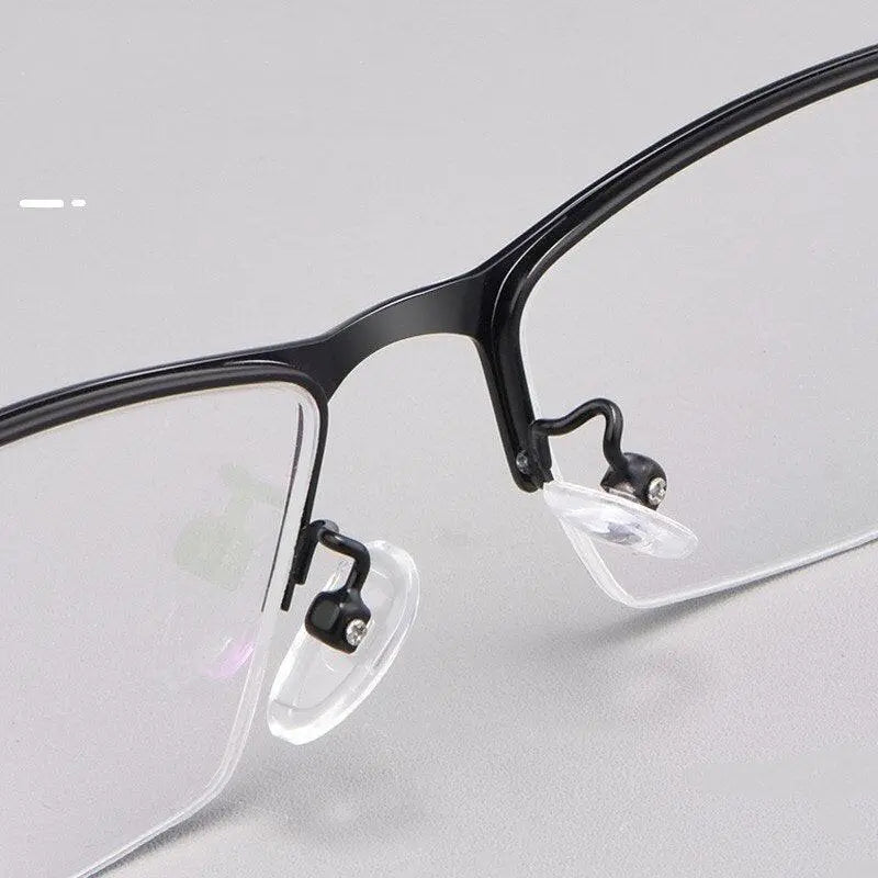 Men's Semi-Rimless Alloy Prescription Glasses 89033 — view 10 | Rx Spectacle