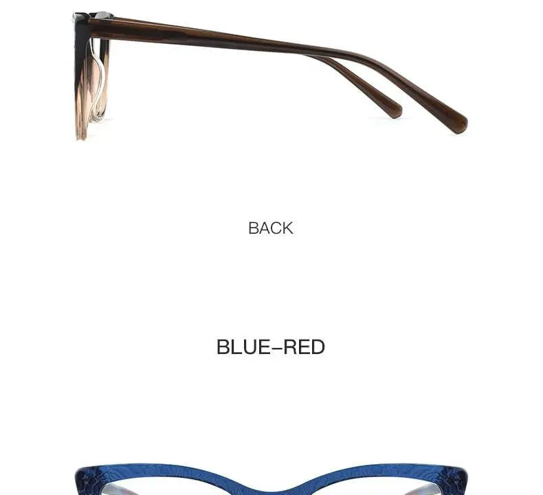 Women's Cat Eye Full Rim Acetate Prescription Glasses Z508 — view 23 | Rx Spectacle