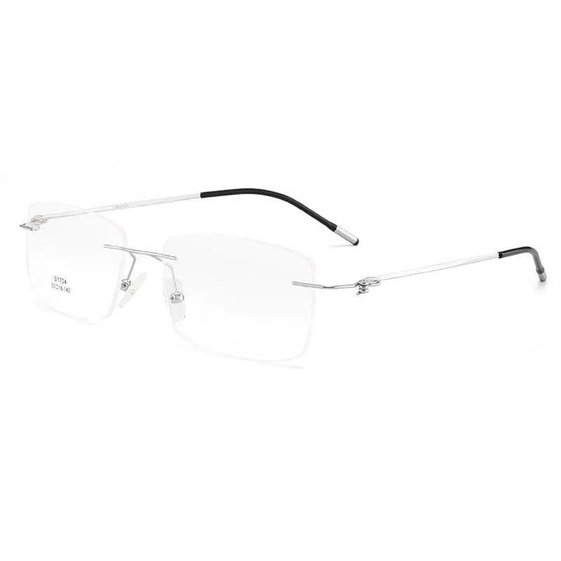Men's Rimless Alloy Screwless Prescription Glasses S1704 — view 8 | Rx Spectacle