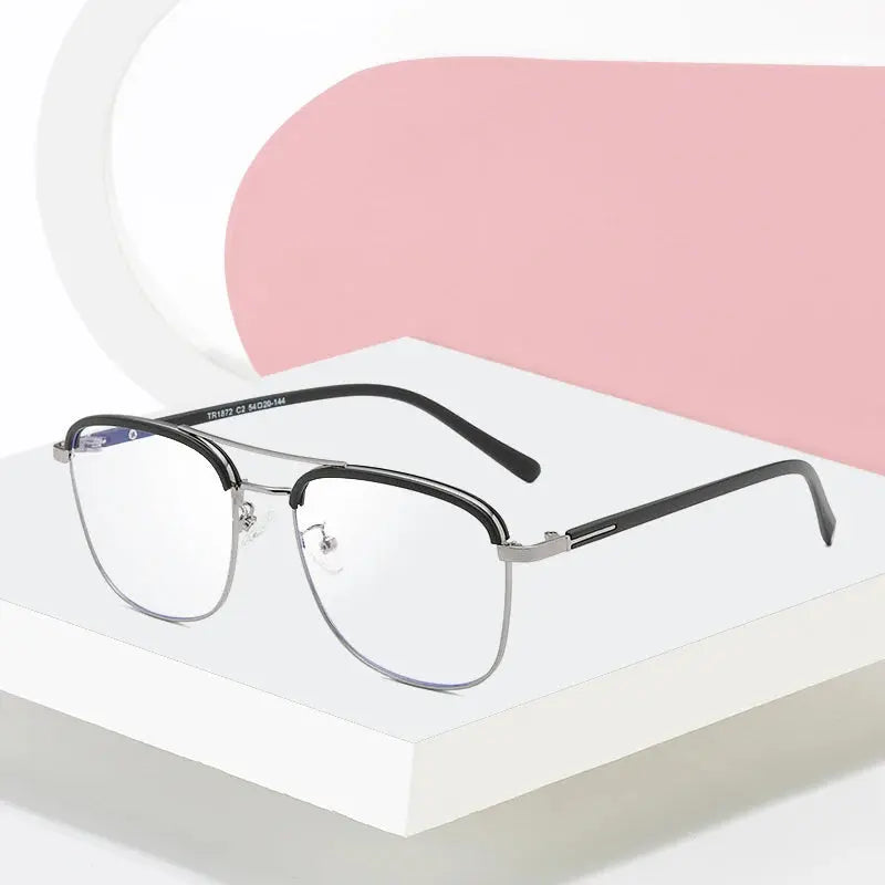 Women's Square Full Rim TR90 Double Bridge Prescription Glasses 81872 — view 1 | Rx Spectacle