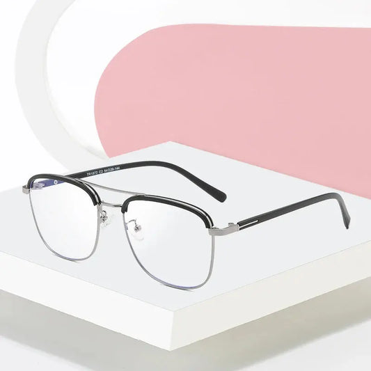 Women's Square Full Rim TR90 Double Bridge Prescription Glasses 81872 — view 1 | Rx Spectacle