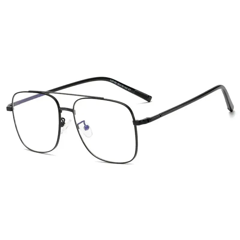 Women's Square Full Rim Alloy Double Bridge Prescription Glasses 291804 — view 5 | Rx Spectacle
