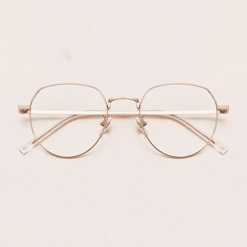 Unisex Round Full Rim Titanium Prescription Glasses 1901 — view 8 | Rx Spectacle