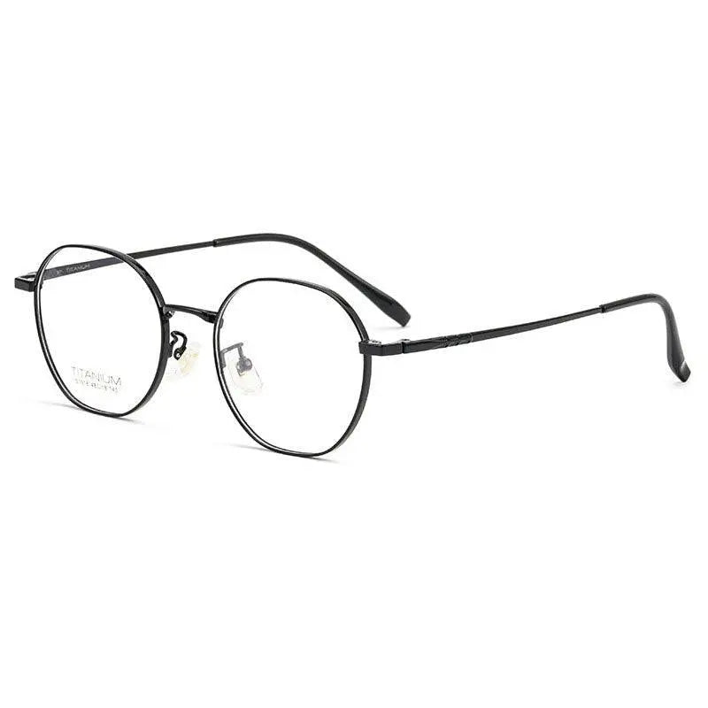 Women's Round Full Rim Titanium Prescription Glasses S1918 — view 9 | Rx Spectacle