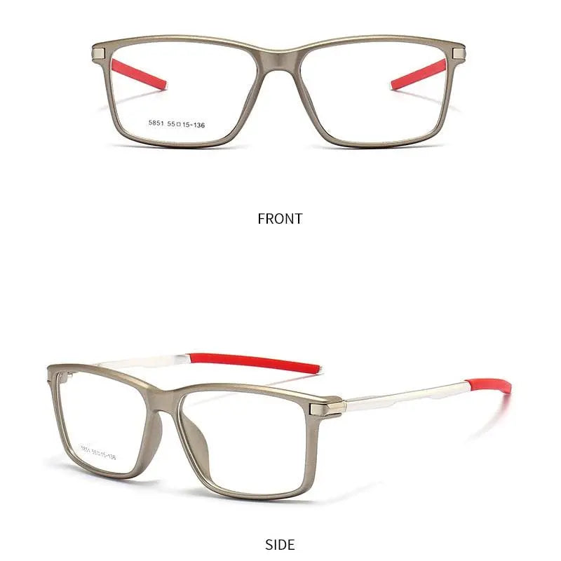 Men's Square Full Rim TR90 Sports Glasses 5851 — view 6 | Rx Spectacle