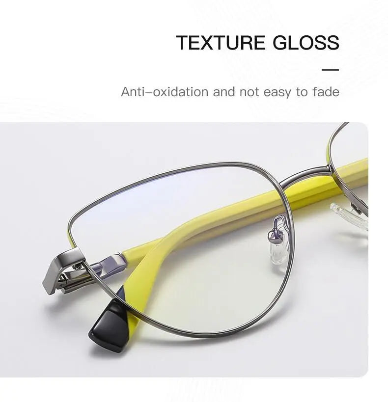 Women's Cat Eye Full Rim Alloy Prescription Glasses 3018 — view 13 | Rx Spectacle
