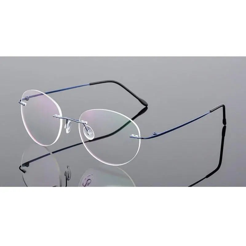 Unisex Rimless Alloy Prescription Glasses 862 — view 8 | Rx Spectacle