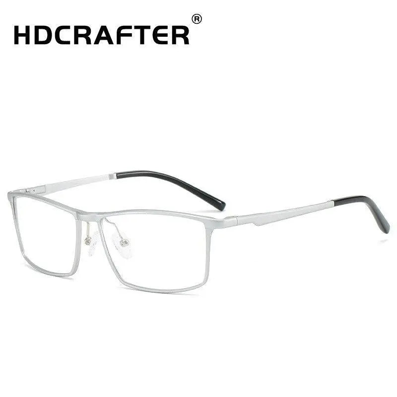 Men's Square Full Rim Titanium Prescription Glasses 6330 — view 6 | Rx Spectacle