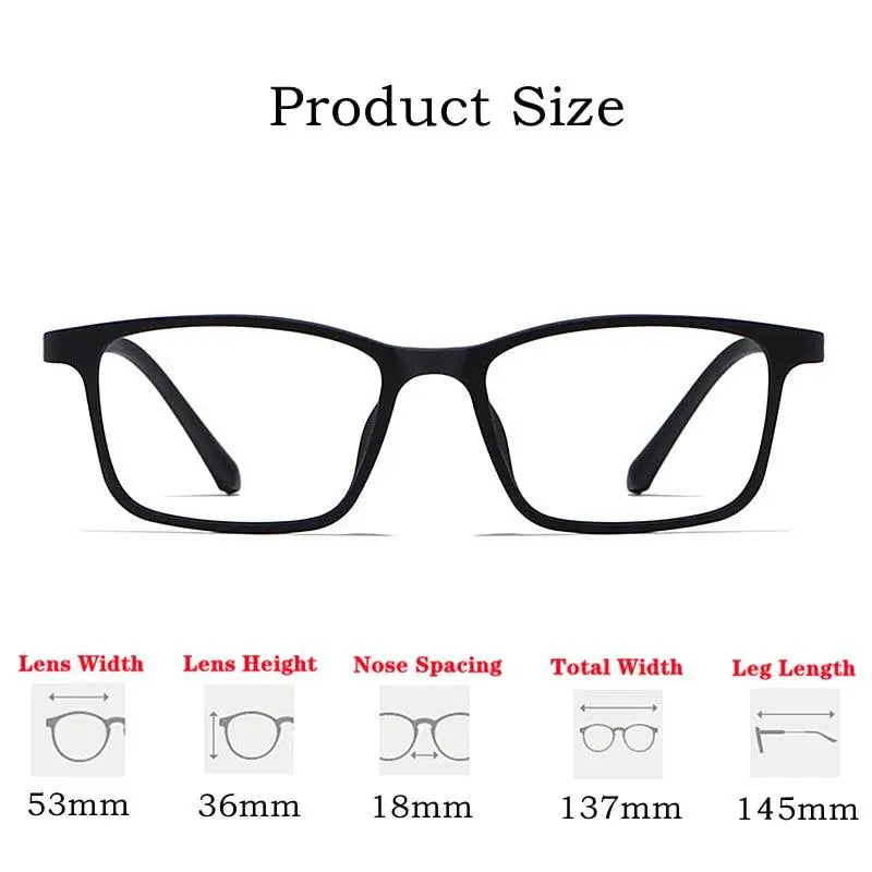 Unisex Square Full Rim Titanium Prescription Glasses HR3058 — view 18 | Rx Spectacle