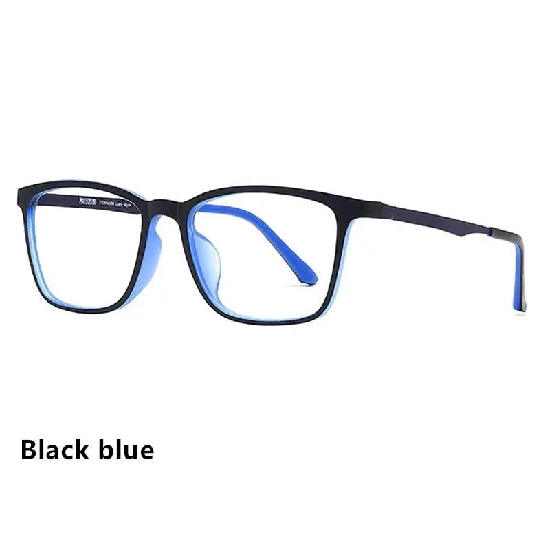 Men's Square Full Rim Titanium Prescription Glasses Y8808 — view 20 | Rx Spectacle