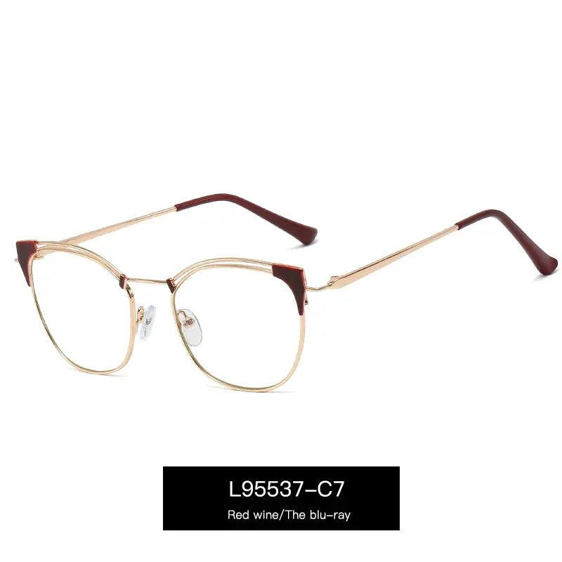 Women's Cat Eye Full Rim TR90 Prescription Glasses 95537 — view 6 | Rx Spectacle