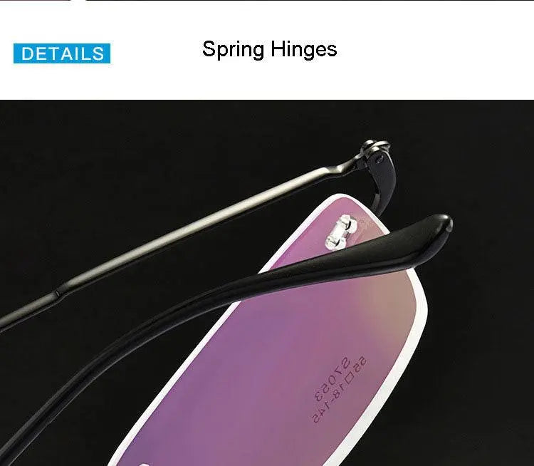 Men's Rimless Alloy Screwless Prescription Glasses 7053 — view 17 | Rx Spectacle