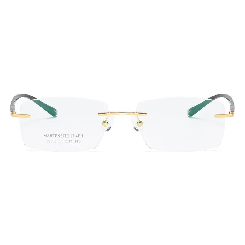 Unisex Rimless Titanium Prescription Glasses 52003 — view 6 | Rx Spectacle