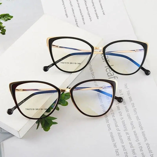 Women's Cat Eye Full Rim TR90 Prescription Glasses 7019 — view 1 | Rx Spectacle