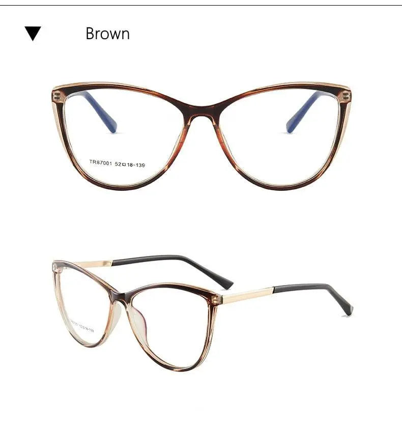 Women's Cat Eye Full Rim TR90 Prescription Glasses TR7001 — view 16 | Rx Spectacle