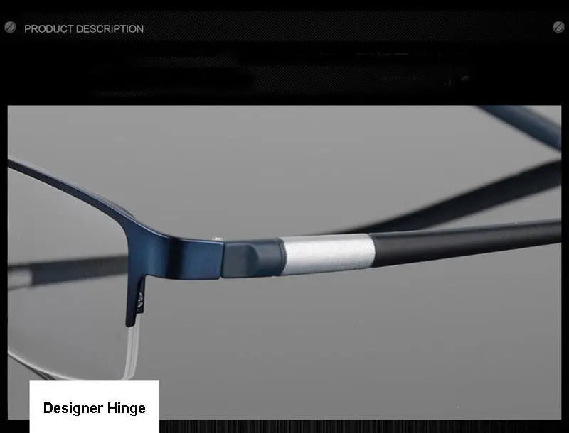 Unisex Semi-Rimless TR90 Prescription Glasses 2242 — view 13 | Rx Spectacle