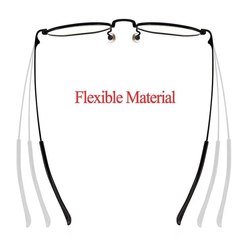 Unisex Polygon Full Rim Titanium Prescription Glasses T3956 — view 10 | Rx Spectacle