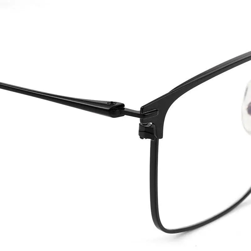 Men's Square Full Rim Alloy Prescription Glasses 0606 — view 7 | Rx Spectacle