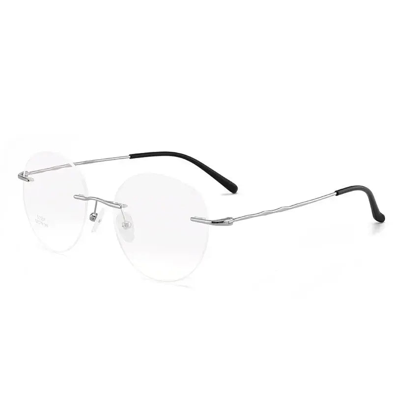 Women's Round Rimless Alloy Prescription Glasses 97057 — view 7 | Rx Spectacle